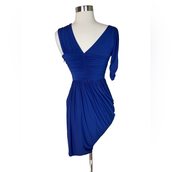 BCBGMaxazria Christina Ruched Asymmetrical Dress Womens Small - Picture 5 of 7